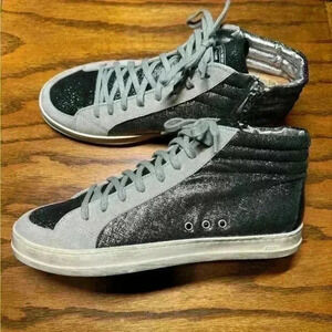 P448 Metallic Skate Hightop Sneakers Size 11 (41)